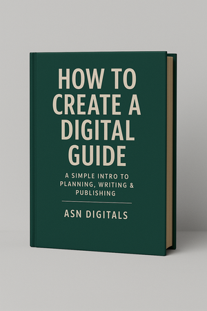 How To Create A Digital Guide cover - step-by-step ebook creation and self-publishing strategies